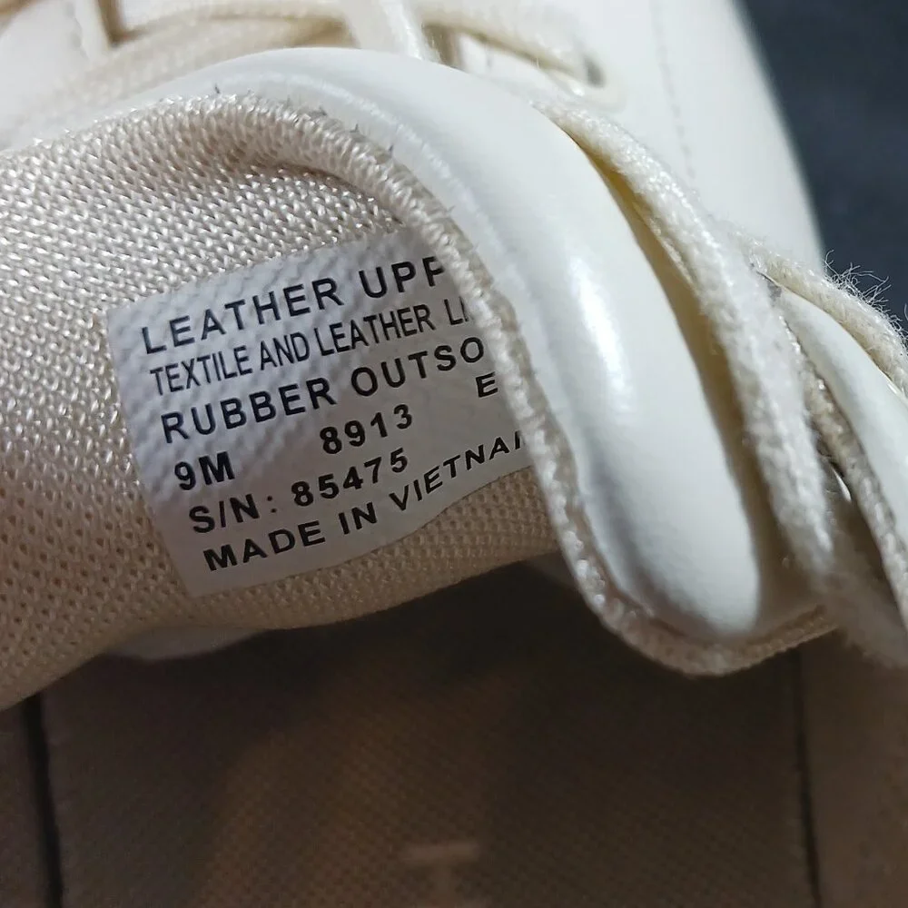 Tory Burch Howell Court Ivory Leather Sneaker Women's size 9M